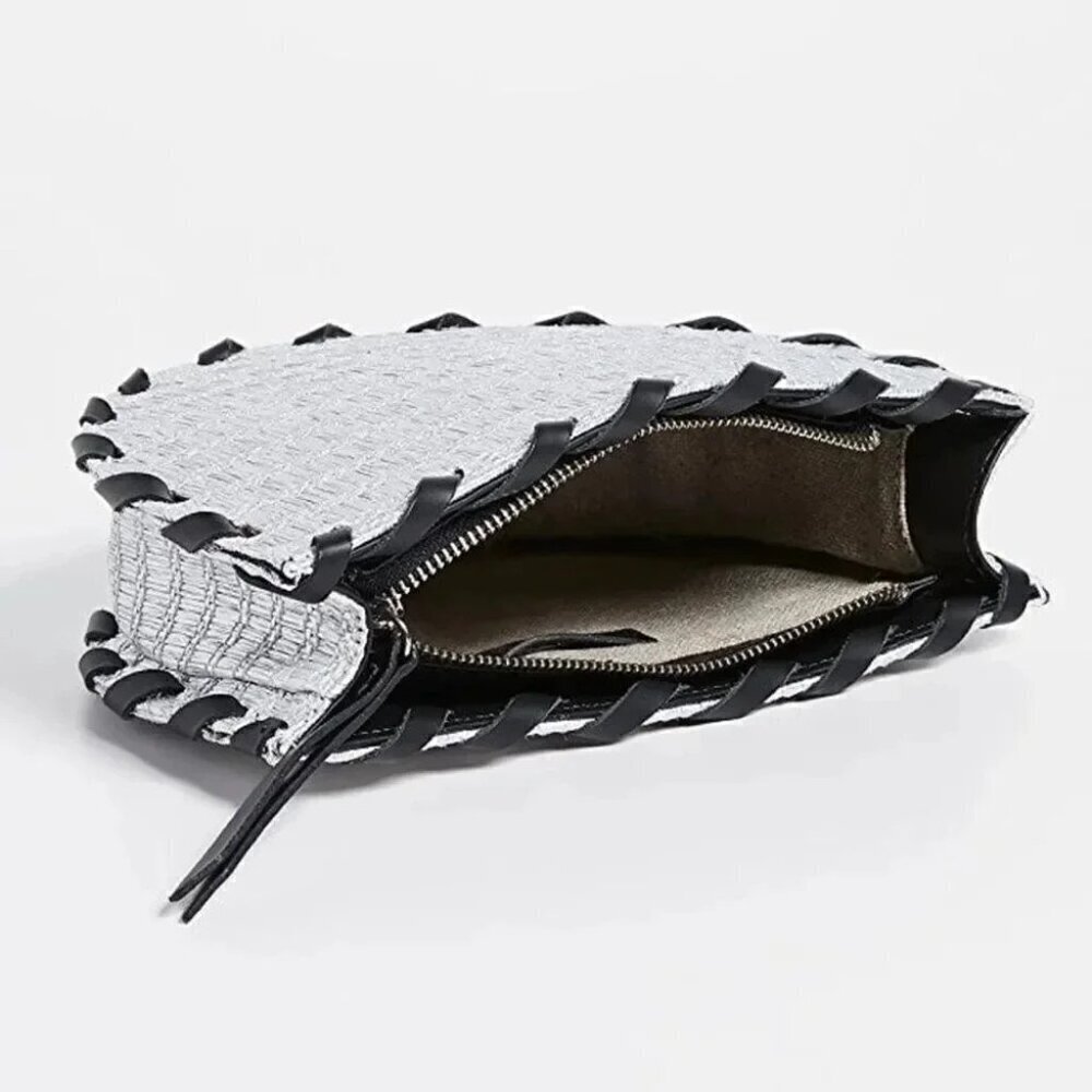 Poolside BagsSmall Metallic Raffia Clutch - Picture 12 of 12